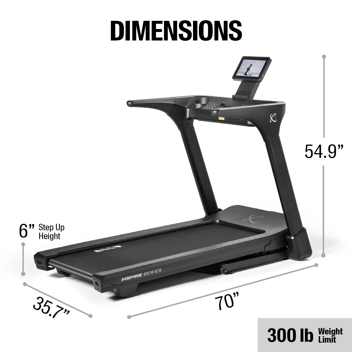 Inspire T4S Treadmill with Touch Console