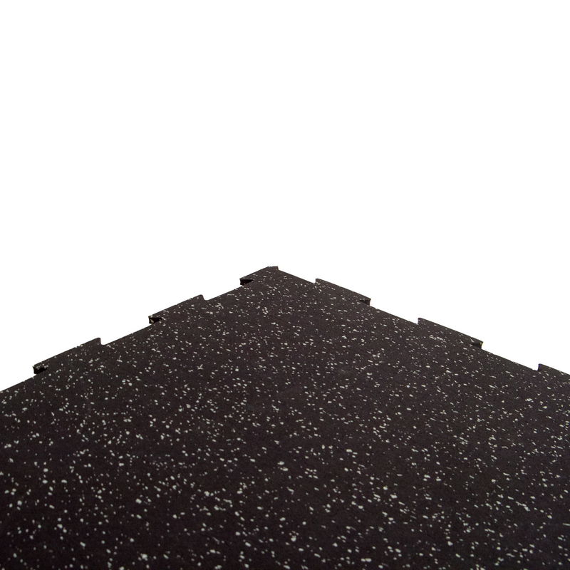 Fitway Rubber Interlocking Flooring Tile with White Speckle