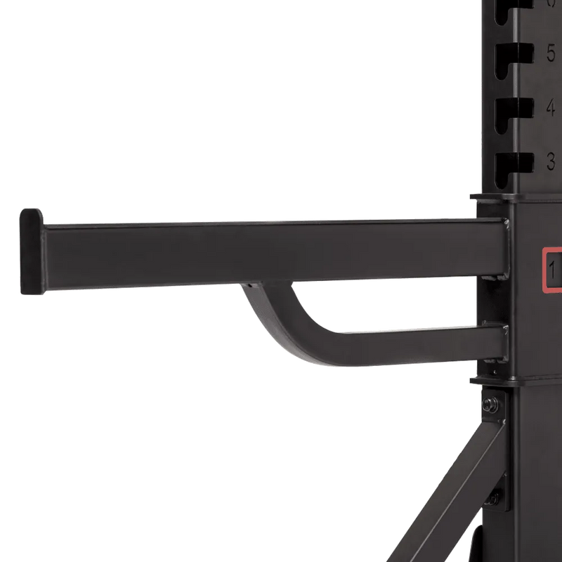 Black metal pull-up bar on a white background