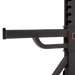 Black metal pull-up bar on a white background