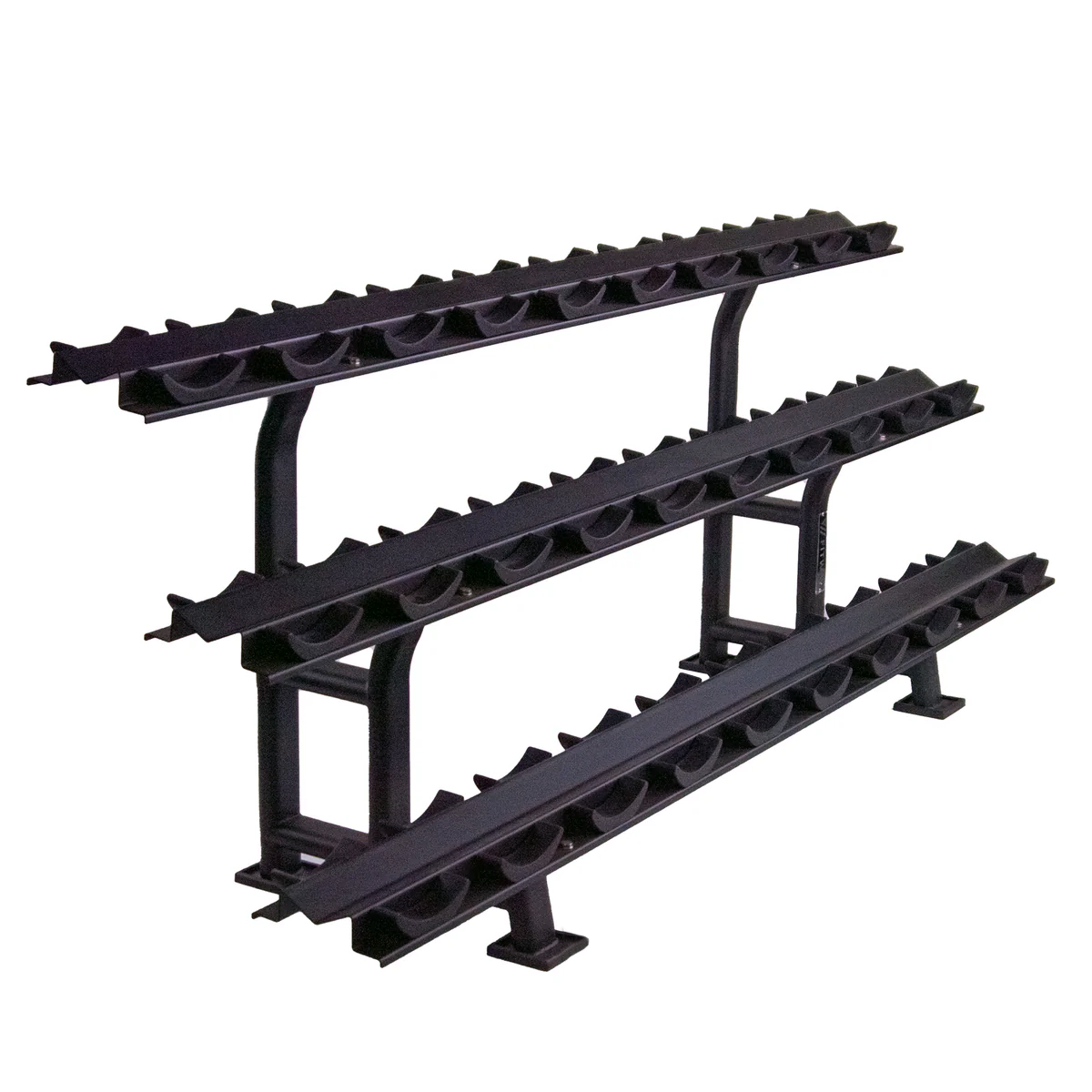 Fitway 15 pair 3-tier saddle dumbbell rack | Fitness Experience