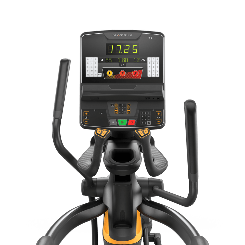 Matrix Fitness Performance Ascent Trainer With Group Training LED Console view of console | Fitness Experience