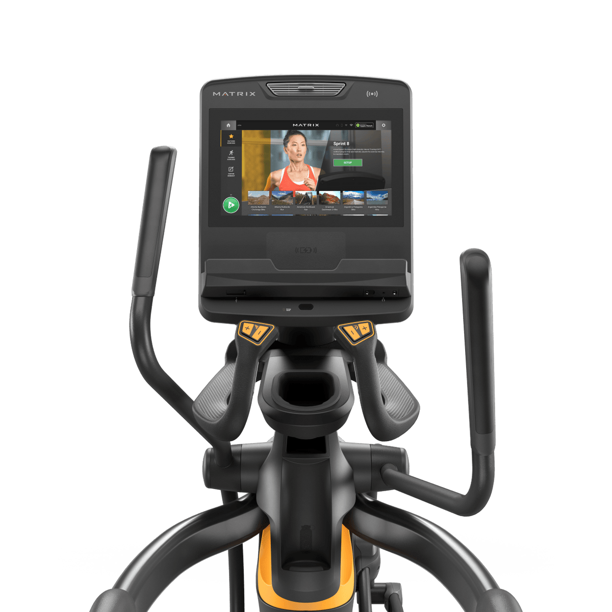 Matrix Fitness Performance Ascent Trainer with Touch Console view of console | Fitness Experience
