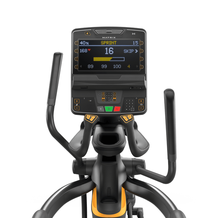 Matrix Fitness Performance Ascent Trainer With Premium LED Console view of console | Fitness Experience
