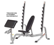 Hoist 7 Position FID Olympic Bench with optional preacher curl attachment | Fitness Experience