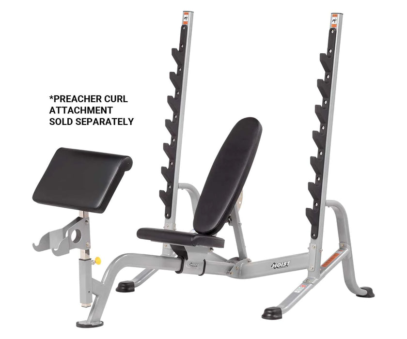 Hoist 7 Position FID Olympic Bench with optional preacher curl attachment | Fitness Experience