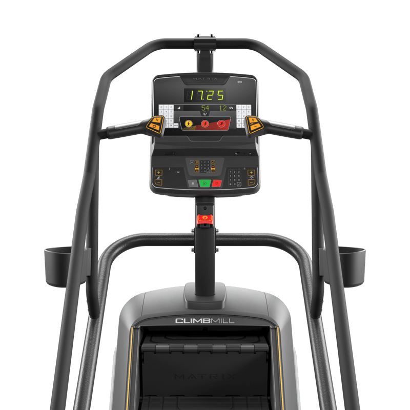 Matrix Fitness Performance Climbmill with Group Training LED Console view of console | Fitness Experience