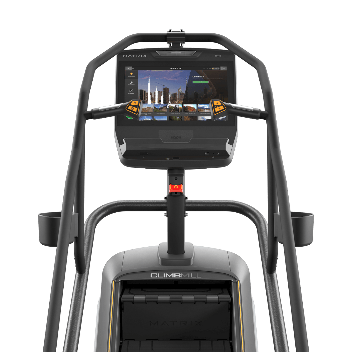 Matrix Fitness Performance Climbmill with Touch XL Console view of console | Fitness Experience