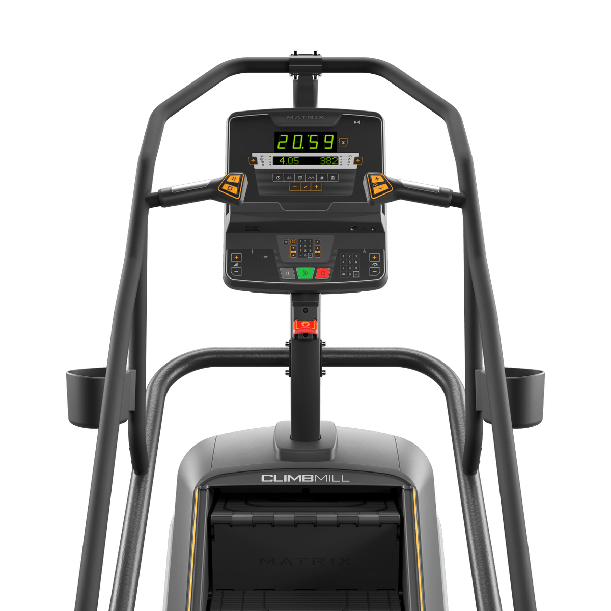 Matrix Fitness Performance Climbmill with LED Console view of console | Fitness Experience