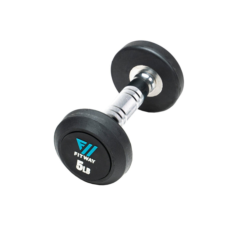 FitWay Equip. Commercial Rubber Dumbbell Set, 5lb - 50lb - Fitness Experience