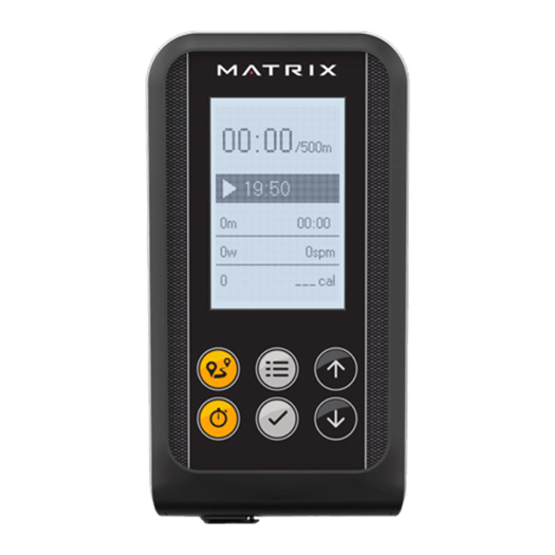 Matrix Fitness Matrix RXP Rower console view | Fitness Experience