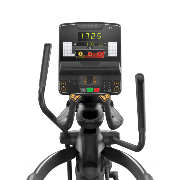 Matrix Fitness Performance Elliptical with Group Training Console view of console | Fitness Experience