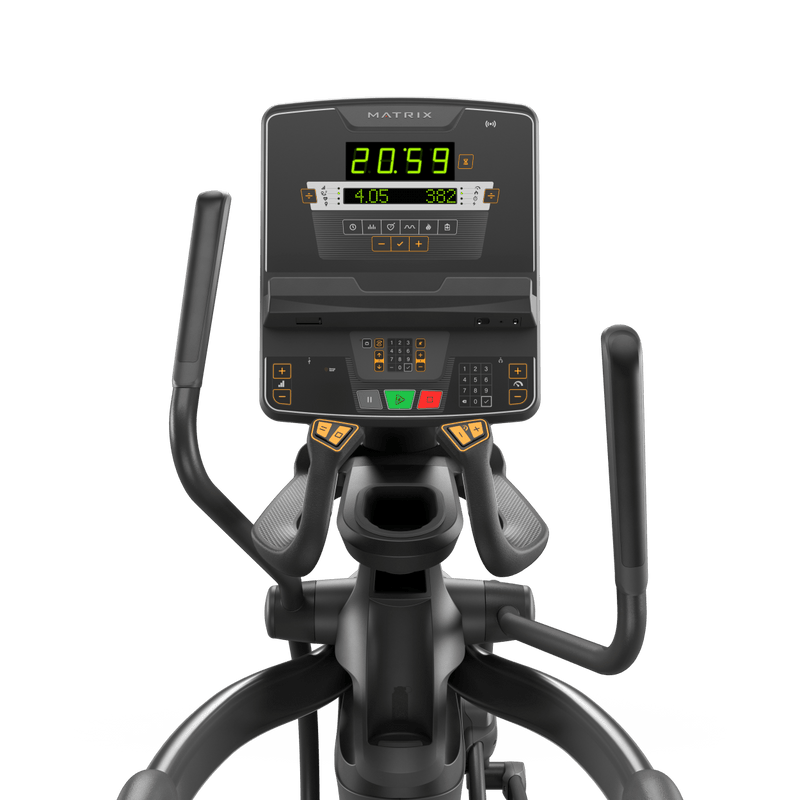 Matrix Fitness Performance Elliptical with LED Console view of console | Fitness Experience