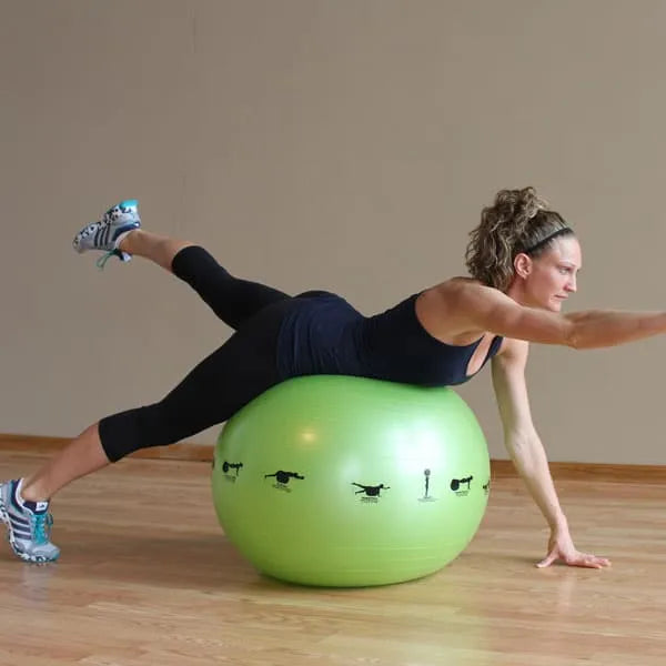 Prism Fitness Smart Stability Balls - Yellow in use | Fitness Experience