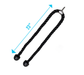 Fitway Equip. Dual Tricep Rope - Long  with view of product length