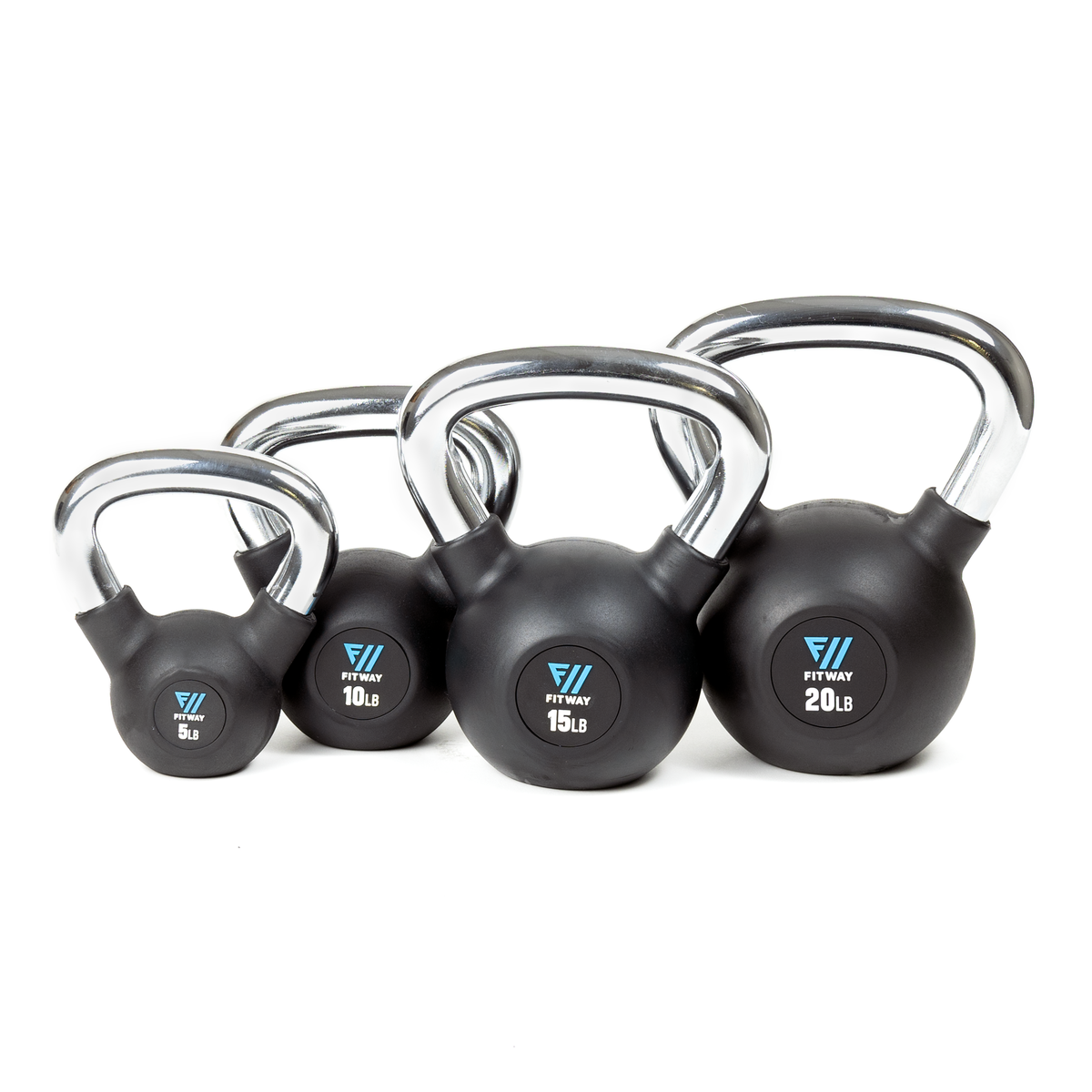 Fitway Rubber Coated Kettlebells