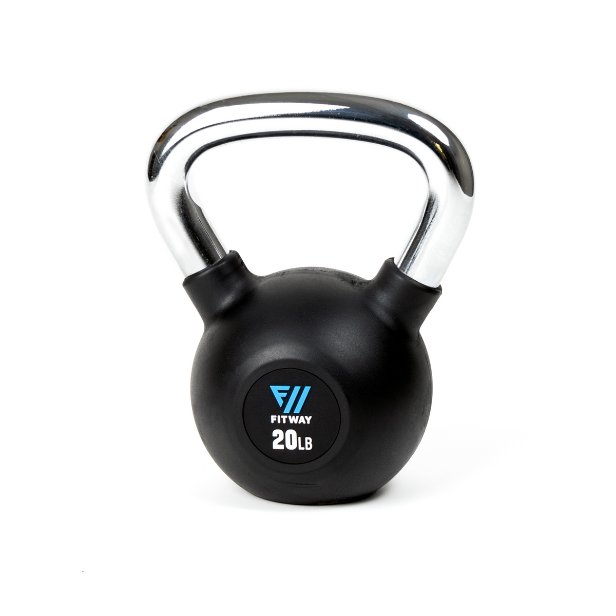 Fitway Rubber Coated Kettlebell - 20lb