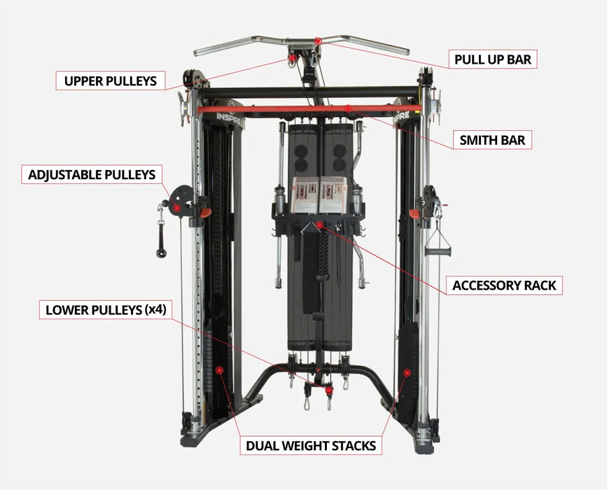 Inspire Fitness FT2 Functional Trainer & Smith with descriptions | Fitness Experience