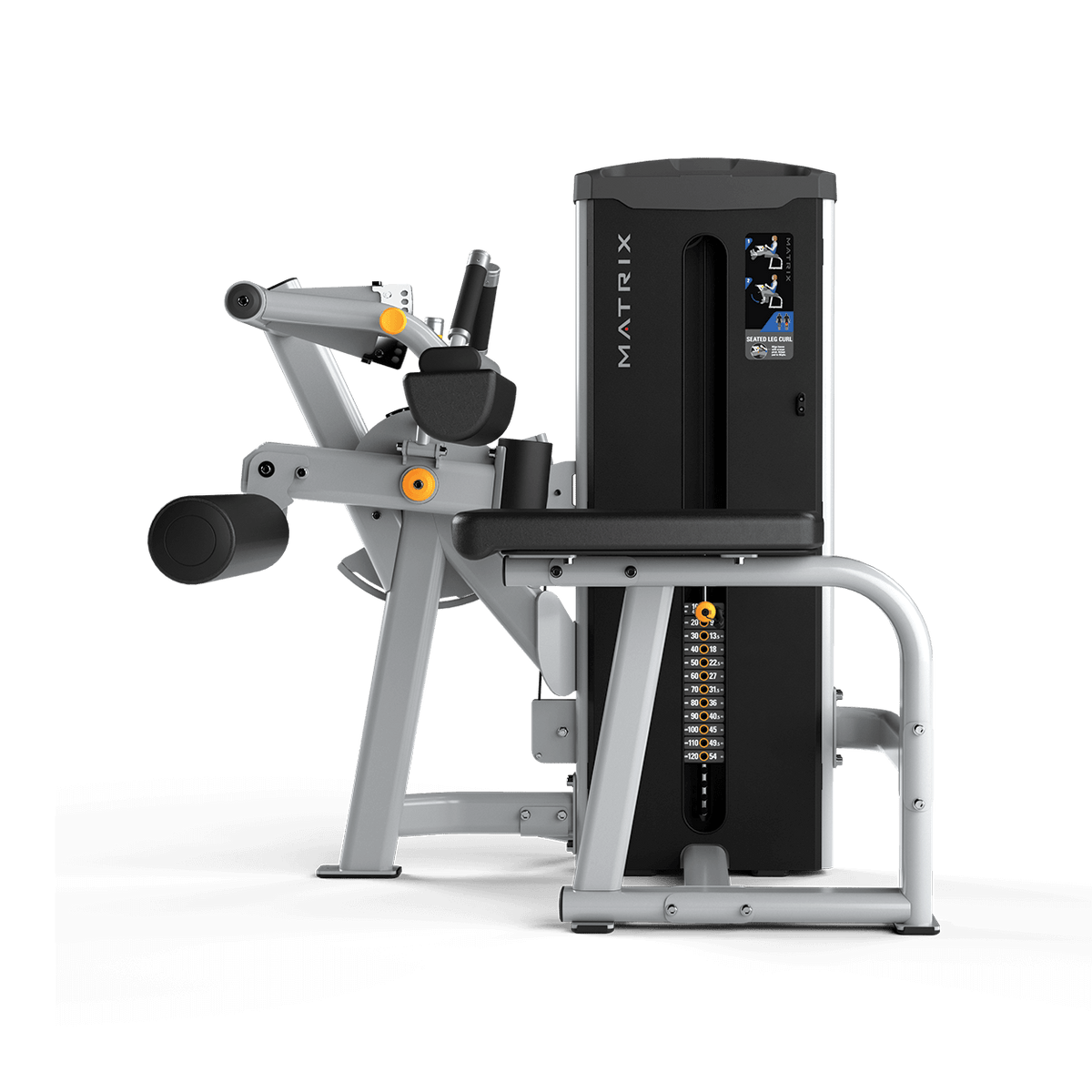 Matrix Fitness Go Series Seated Leg Curl side view | Fitness Experience