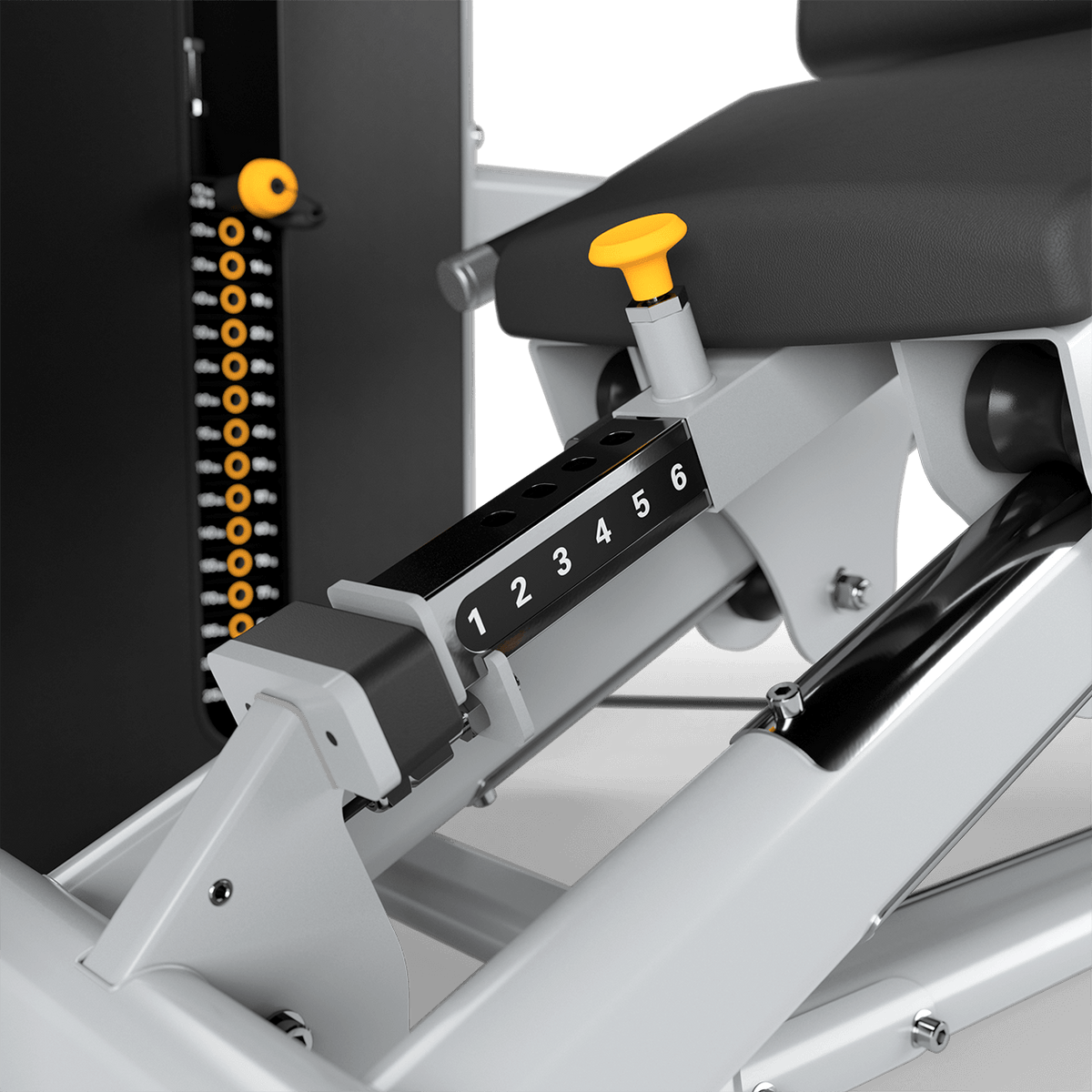 Matrix Fitness Go Series Leg Press seat adjustment view | Fitness Experience