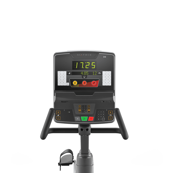 Matrix Fitness Endurance Recumbent with Group Training Console view of console | Fitness Experience