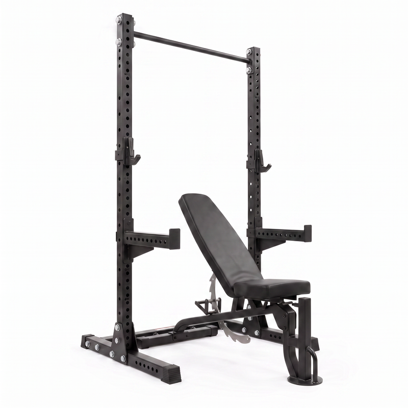 Fitway Half Rack With Spotter Arms and FIDB Bench