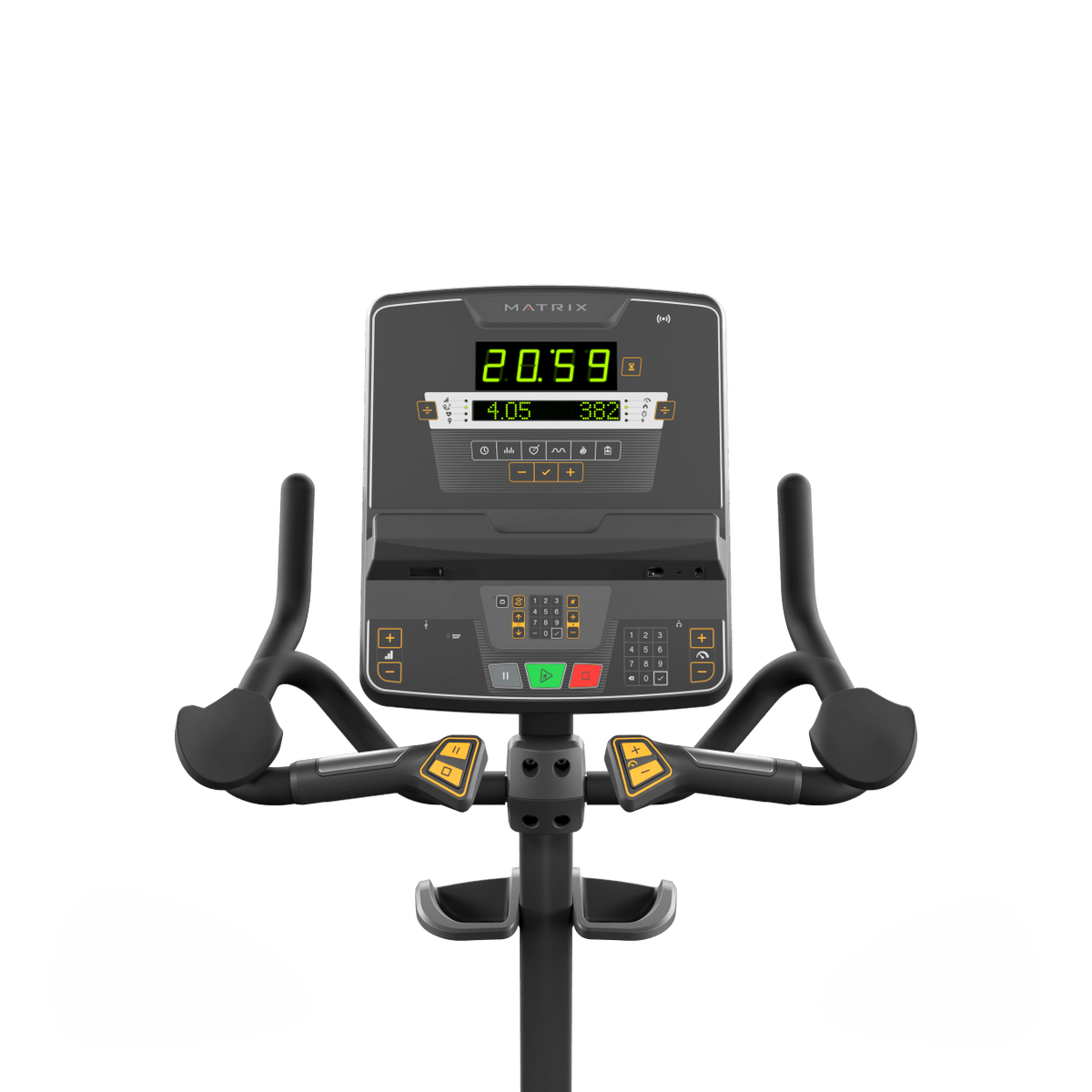 Matrix Fitness Endurance Upright with LED Console view of console | Fitness Experience