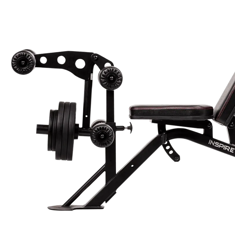 Inspire Fitness Leg Extension/Curl Attachment on bench | Fitness Experience