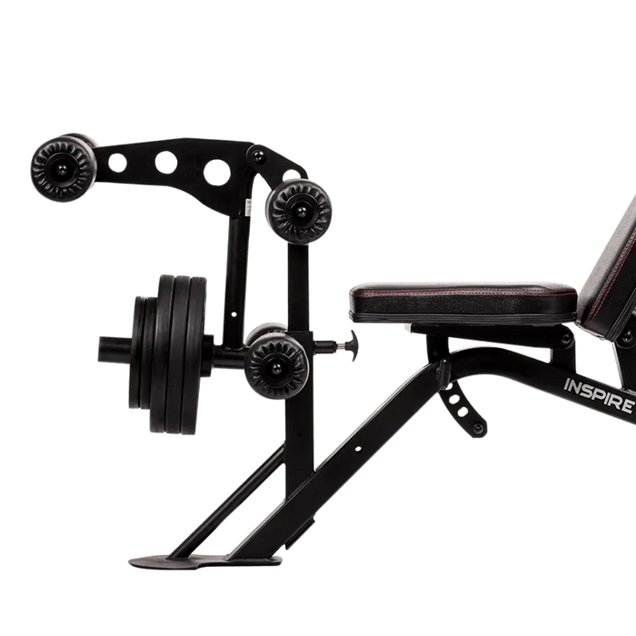 Inspire Fitness Leg Extension/Curl Attachment on bench | Fitness Experience