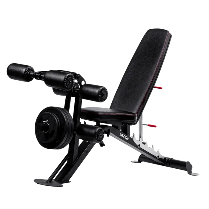Inspire Fitness Leg Extension/Curl Attachment on bench | Fitness Experience