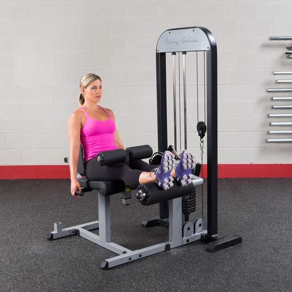 Bodysolid Pro Select Leg Extension and Leg Curl Machine (310lb) view in use | Fitness Experience