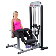 Bodysolid Pro Select Leg Extension and Leg Curl Machine (310lb) view in use | Fitness Experience