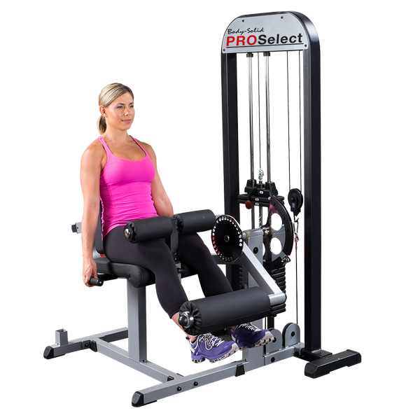 Bodysolid Pro Select Leg Extension and Leg Curl Machine (310lb) view in use | Fitness Experience