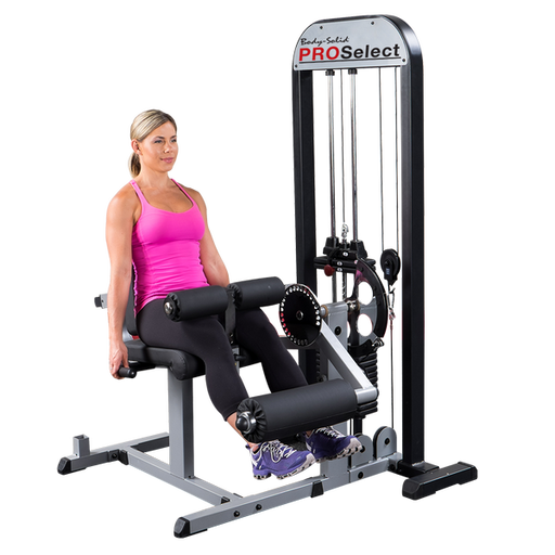 Bodysolid Pro Select Leg Extension and Leg Curl Machine (310lb) view in use | Fitness Experience