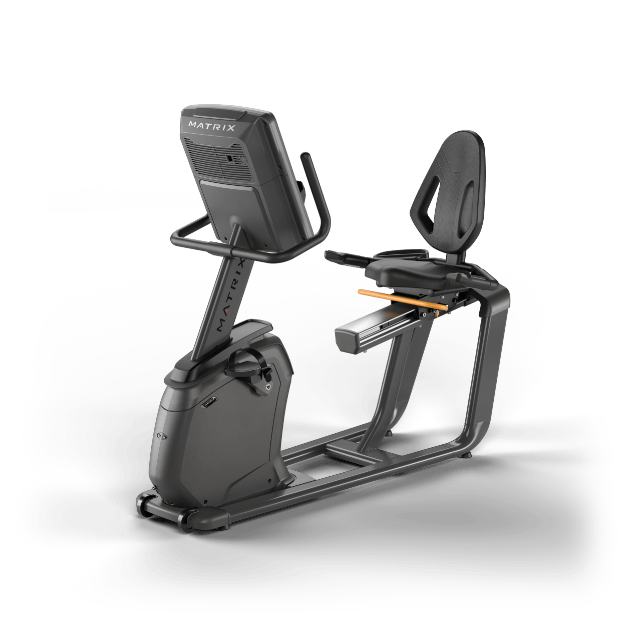 Matrix Fitness Lifestyle Recumbent Cycle with Group Training LED Console front view | Fitness Experience 