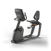 Matrix Fitness Lifestyle Recumbent Cycle with Premium LED Console front view | Fitness Experience