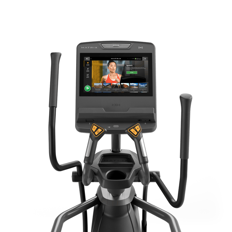 Matrix Fitness Lifestyle Elliptical with Touch Console view of console | Fitness Experience