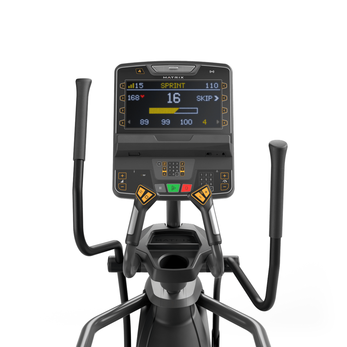 Matrix Lifestyle Elliptical with Premium LED Console view of console | Fitness Experience