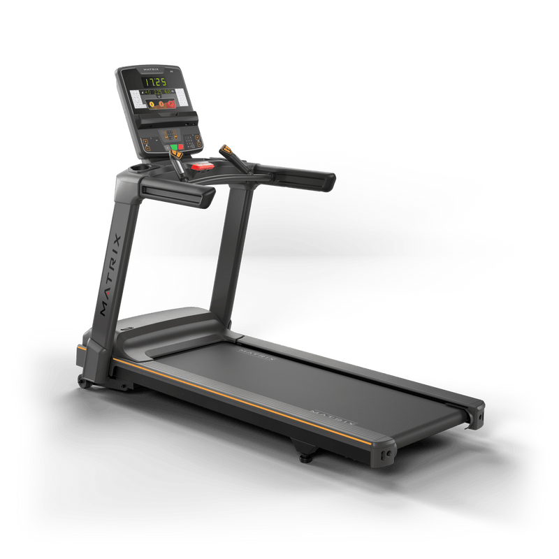 Matrix Fitness Lifestyle Treadmill with Group Training Console front view | Fitness Experience