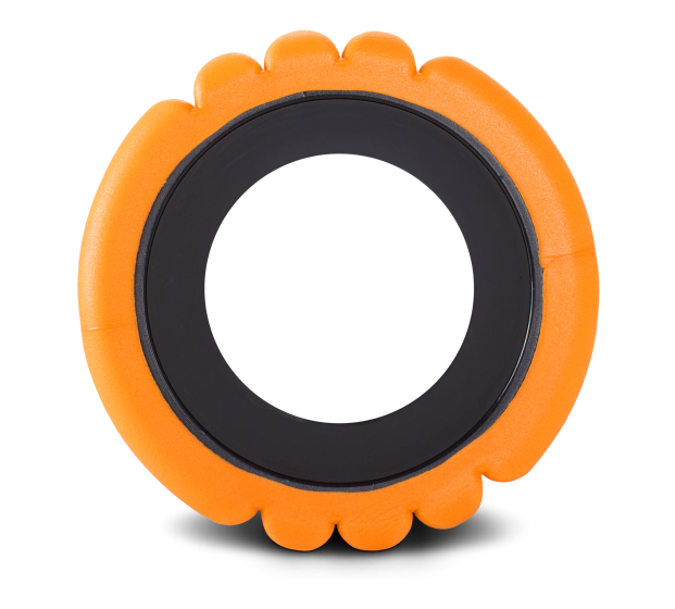 TriggerPoint Grid 1.0 Foam Roller - Orange side view | Fitness Experience