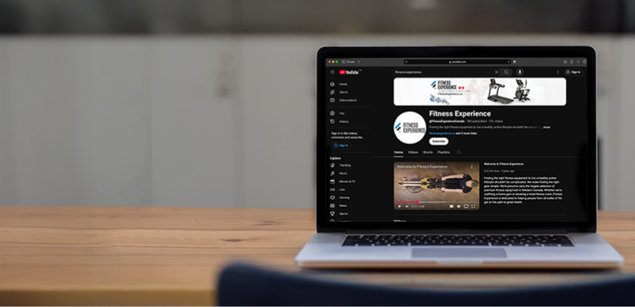 A lap showing the Channel of Fitness Experience