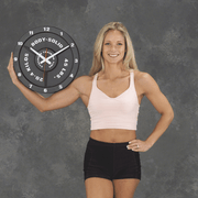 Body-Solid STT45 Weight Plate Clock on display | Fitness Experience