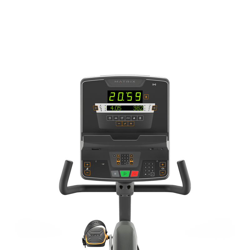 Matrix Fitness Performance Recumbent Cycle with LED Console view of console | Fitness Experience