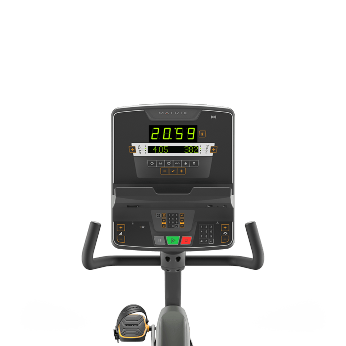 Matrix Fitness Performance Recumbent Cycle with LED Console view of console | Fitness Experience
