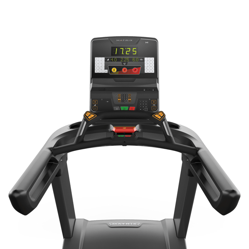 Matrix Fitness Performance Treadmill with Group Training LED Console view of console | Fitness Experience
