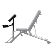 Inspire Fitness Preacher Curl Attachment on bench | Fitness Experience