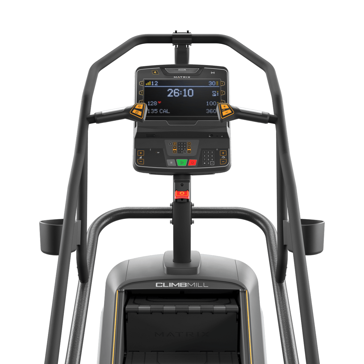 Matrix Fitness Endurance Climbmill with Premium LED Console view of console | Fitness Experience