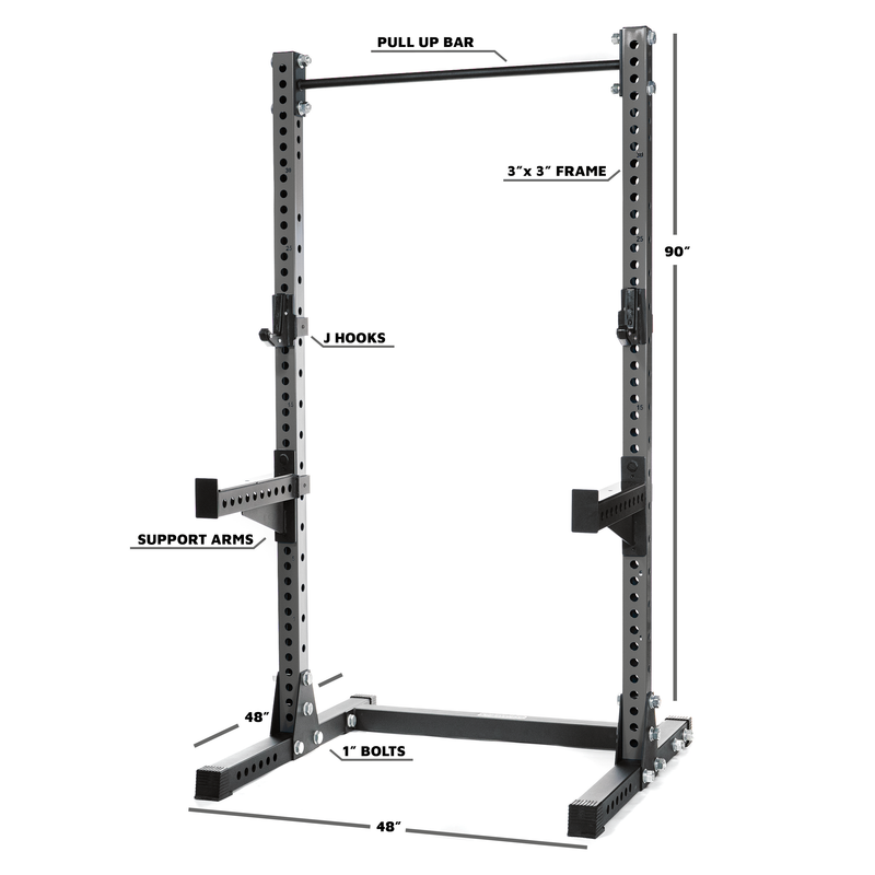 Fitway Half Rack With Spotter Arms and FIDB Bench