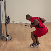 Body-Solid MB501 Stirrup Handle view attached to pulley | Fitness Experience