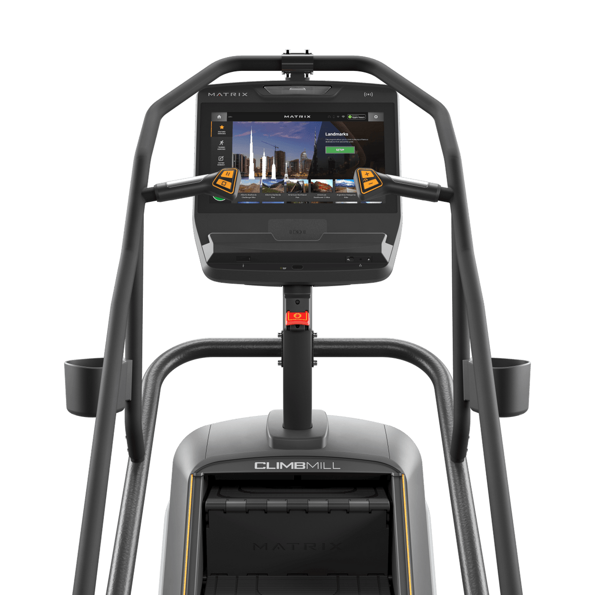 Matrix Fitness Endurance Climbmill with Touch XL Console view of console | Fitness Experience